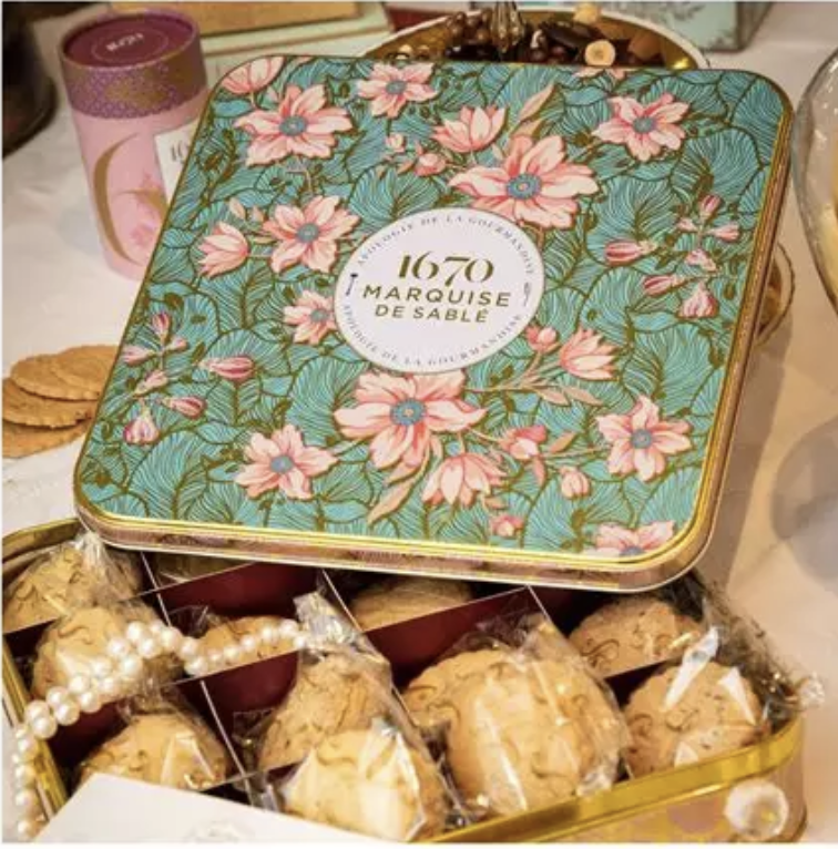 Coffret métalique biscuits sablés